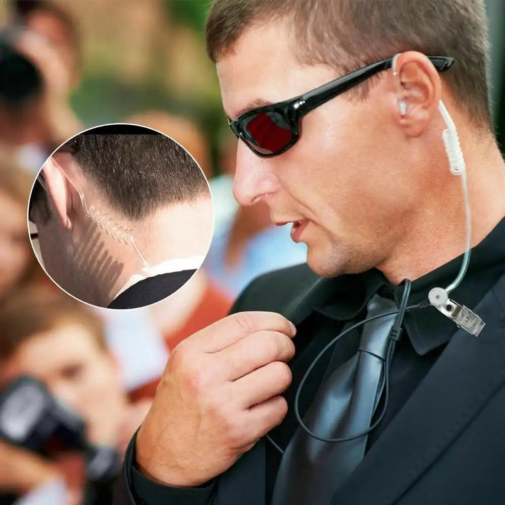 Abbildung des Headsets im Einsatz, das die freihändige Kommunikation verdeutlicht.