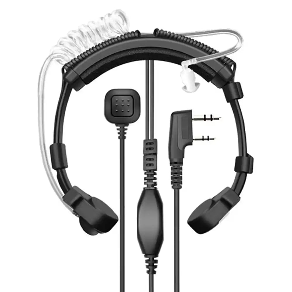Der PTT-Taster (Push-to-Talk) des Kehlkopfmikrofon-Headsets für das Baofeng, Kenwood, Retevis Funkgerät.