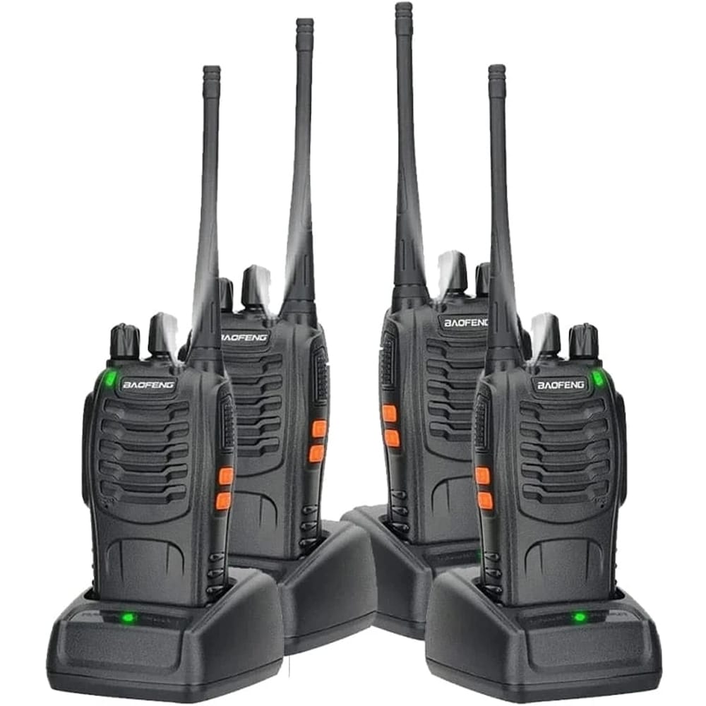 4 Baofeng BF-888S PMR446 Funkgeräte lizenzfrei, kompakte Sprechfunkgeräte für Gruppen und Familien in Deutschland.