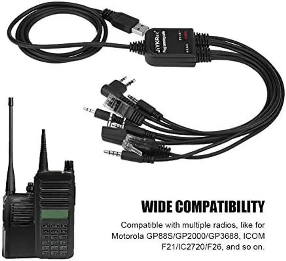 Vielseitiges USB-Programmierkabel-Set für Motorola und HYT Funkgeräte mit verschiedenen Anschlüssen
