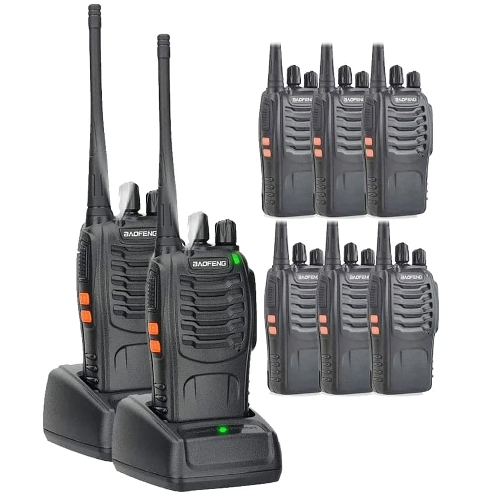 8er-Pack Baofeng BF-888S PMR446 lizenzfreie Funkgeräte, inklusive Ladestationen für den deutschen Gebrauch.