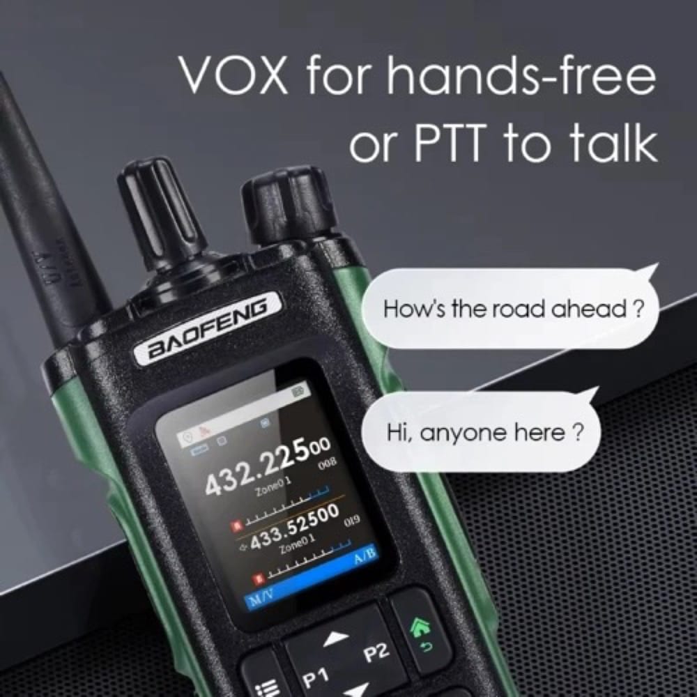 Baofeng DM-32UV DMR Funkgerät mit VOX-Funktion für Freisprechen oder PTT-Taste für gezieltes Sprechen