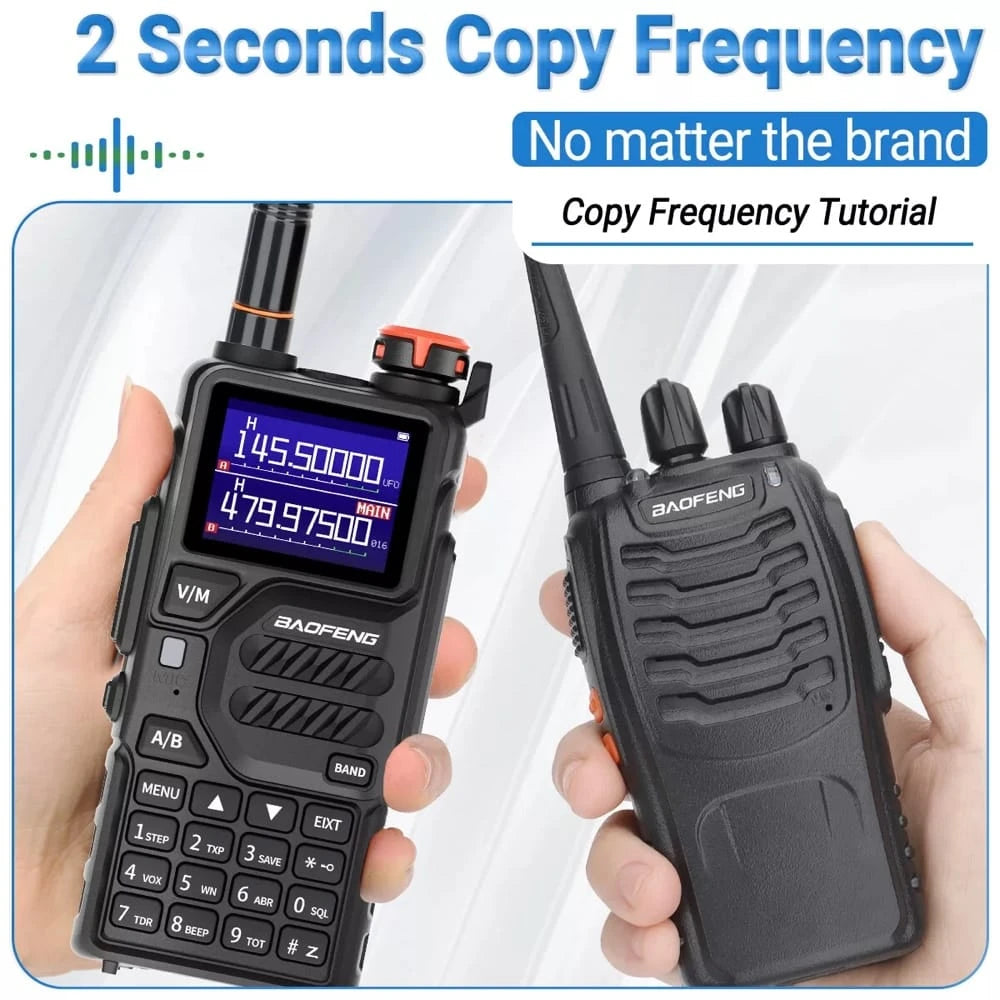Baofeng UV-K5 Plus Walkie-Talkie mit schneller 2-Sekunden-Frequenzkopierfunktion von anderen Funkgeräten