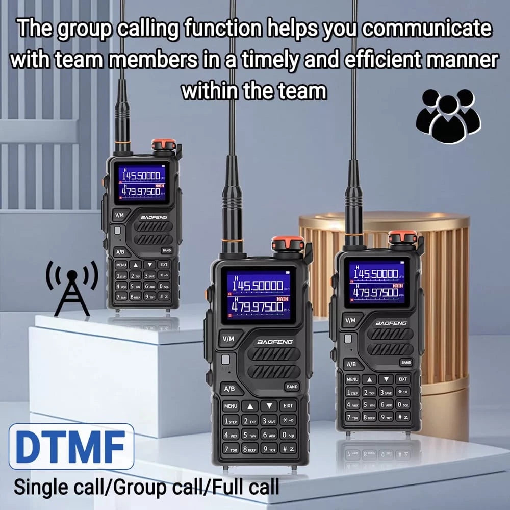 Baofeng UV-K5 Plus Walkie-Talkie mit DTMF-Funktion für Einzel-, Gruppen- und Vollrufe in der Teamkommunikation