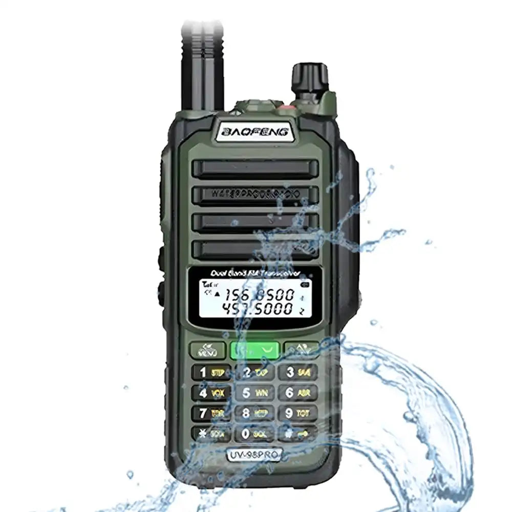 Baofeng UV-98 Pro 8W IP68 Wasserdichtes Dualband Walkie-Talkie in Grün