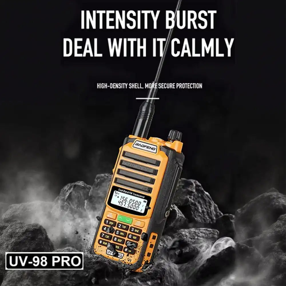 Robustes und hochdichtes Gehäuse des Baofeng UV-98 Pro IP68 wasserdichten Walkie-Talkies.