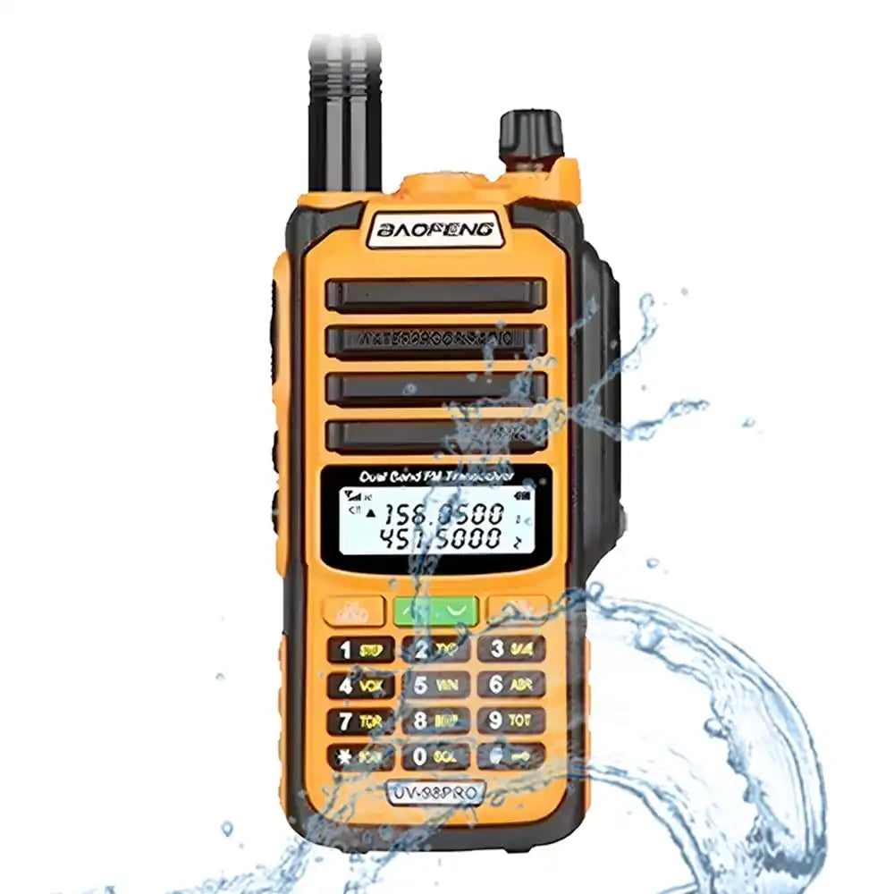 Baofeng UV-98 Pro 8W IP68 Wasserdichtes Dualband Walkie-Talkie in Orange