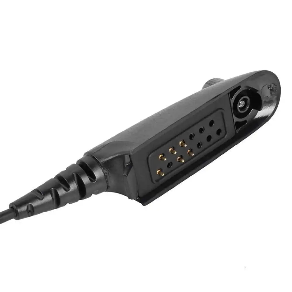 Detailansicht des robusten 2-Pin-Steckers für Motorola Funkgeräte, passend für GP380 und GP340.