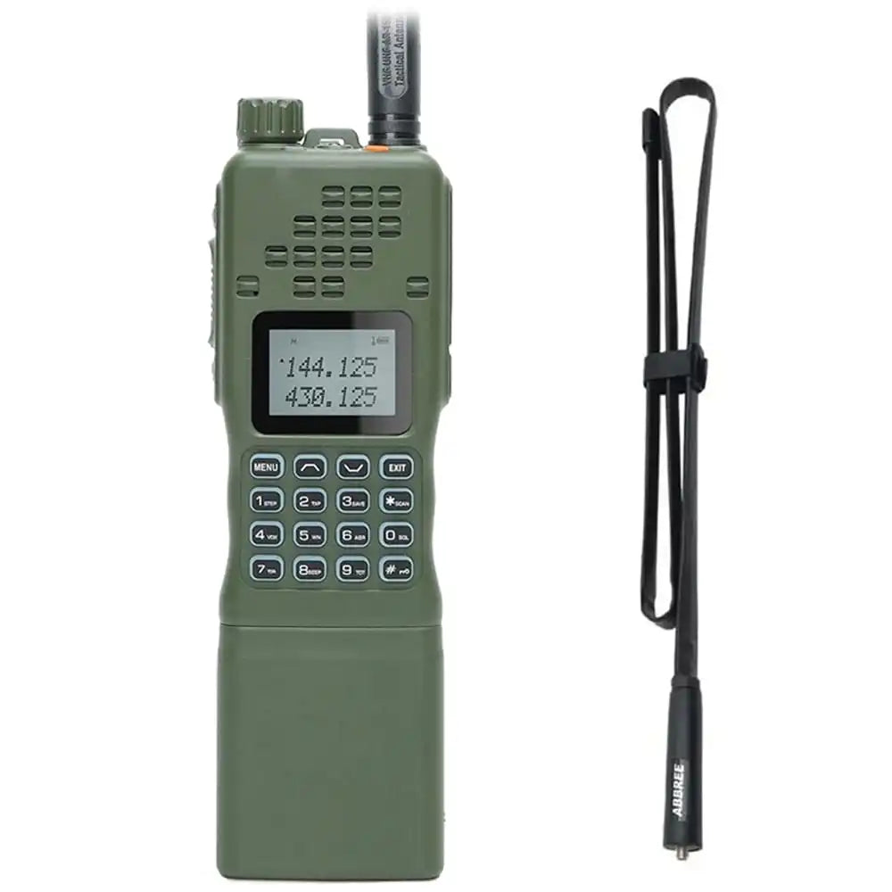 Leistungsstarkes Baofeng AR-152 15W Funkgerät in Grün mit einer extra langen 108 cm CS-Antenne für maximale Reichweite.