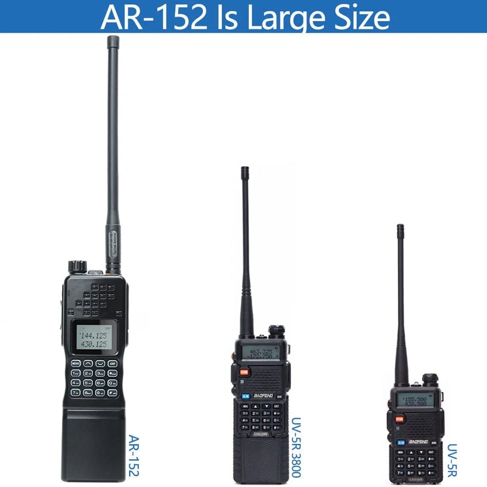 Baofeng AR-152 15W Langstrecken-Funkgerät Schwarz, militärische Qualität, robuste Bauweise für zuverlässige Kommunikation.