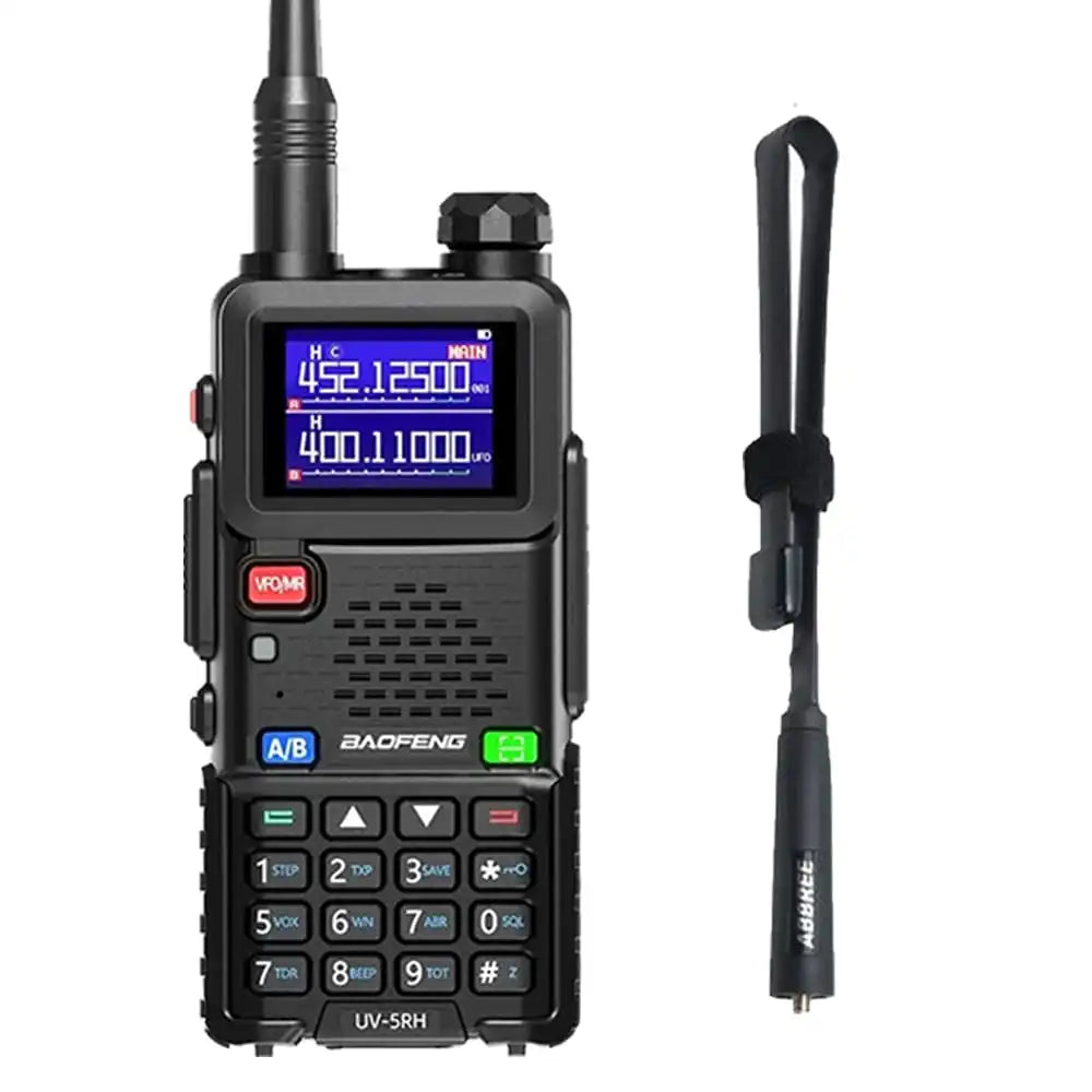 Baofeng BF-5RH 10W Multi-Band Langstrecken-Walkie-Talkie mit 47cm Antenne für erweiterte Reichweite.
