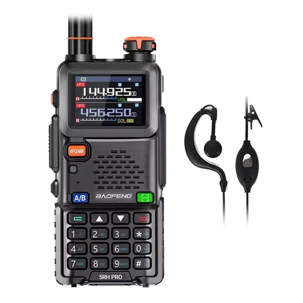 Baofeng BF-5RH Pro 10W Funksprechgerät mit Ohrhörer für diskrete Kommunikation