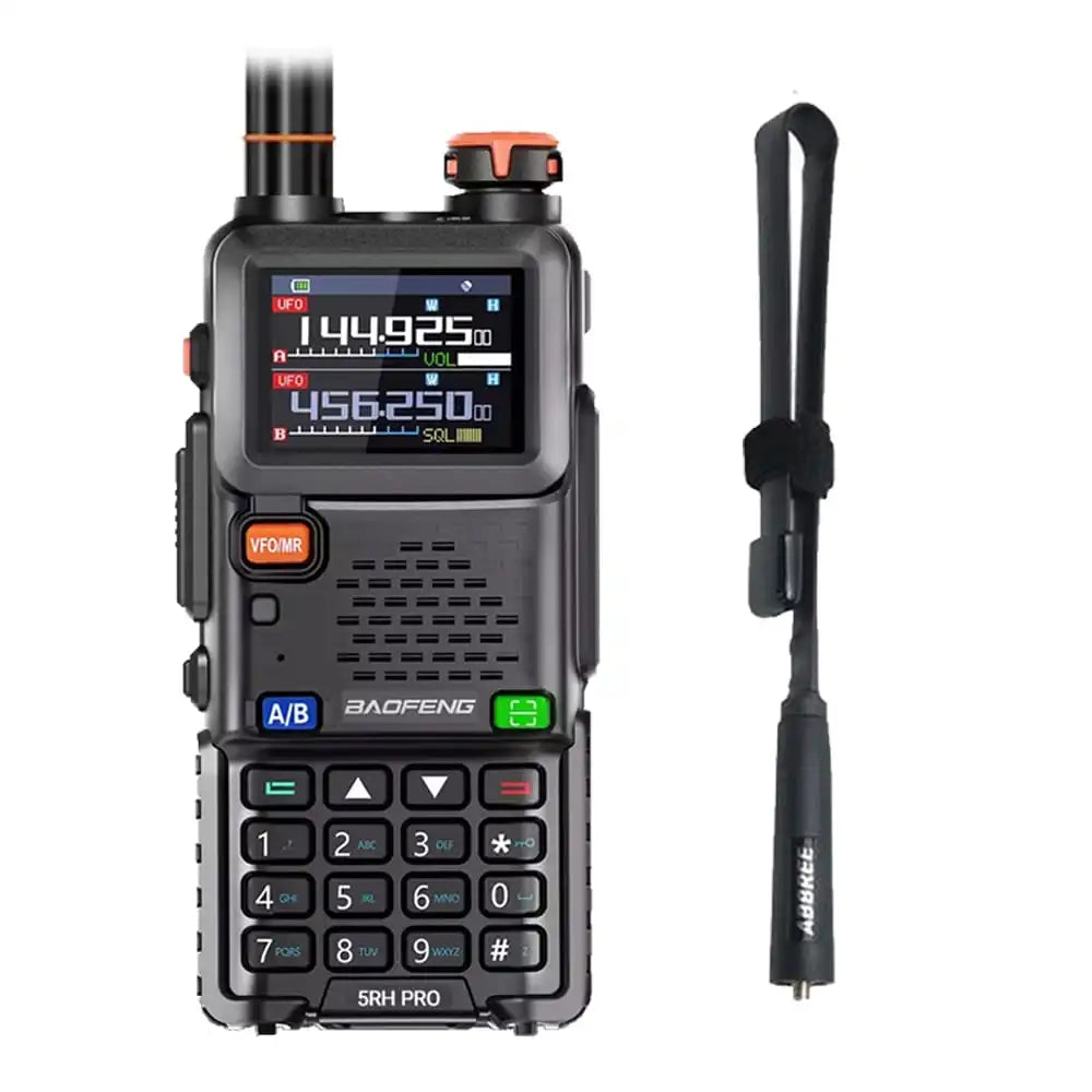 Baofeng BF-5RH Pro GPS Amateurfunkgerät mit 47cm taktischer Hochleistungsantenne