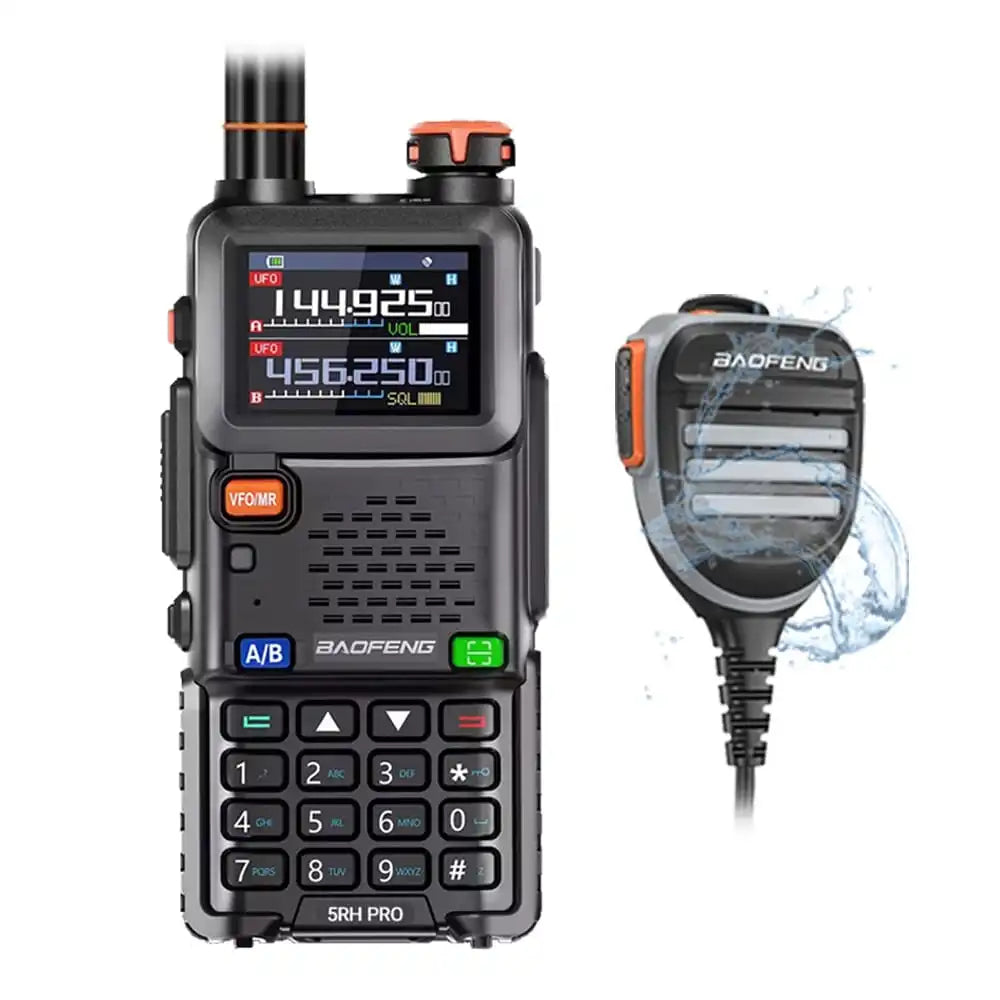 Baofeng BF-5RH Pro GPS 10W Walkie-Talkie mit wasserdichtem Mikrofon