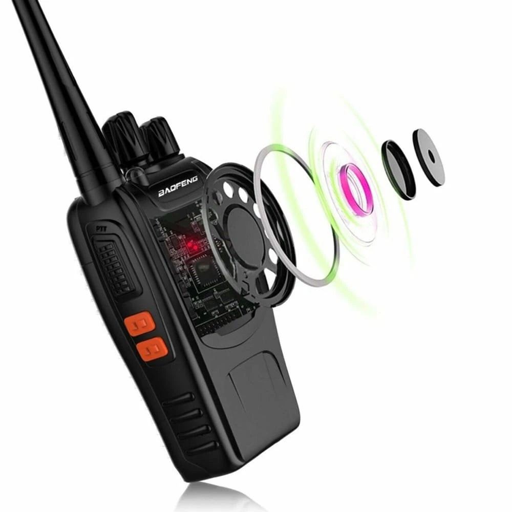 Explosionszeichnung des Baofeng BF-888S Funkgeräts, die den Lautsprecher und die interne Audioverarbeitung darstellt. Symbolisiert klare Klangqualität und robuste Bauweise.