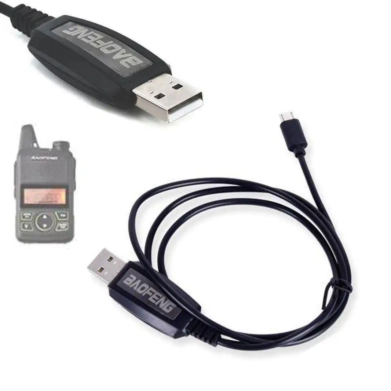 Das USB-Programmierkabel für das Baofeng T1 Mini-Walkie-Talkie zum Lesen und Schreiben von Frequenzen.