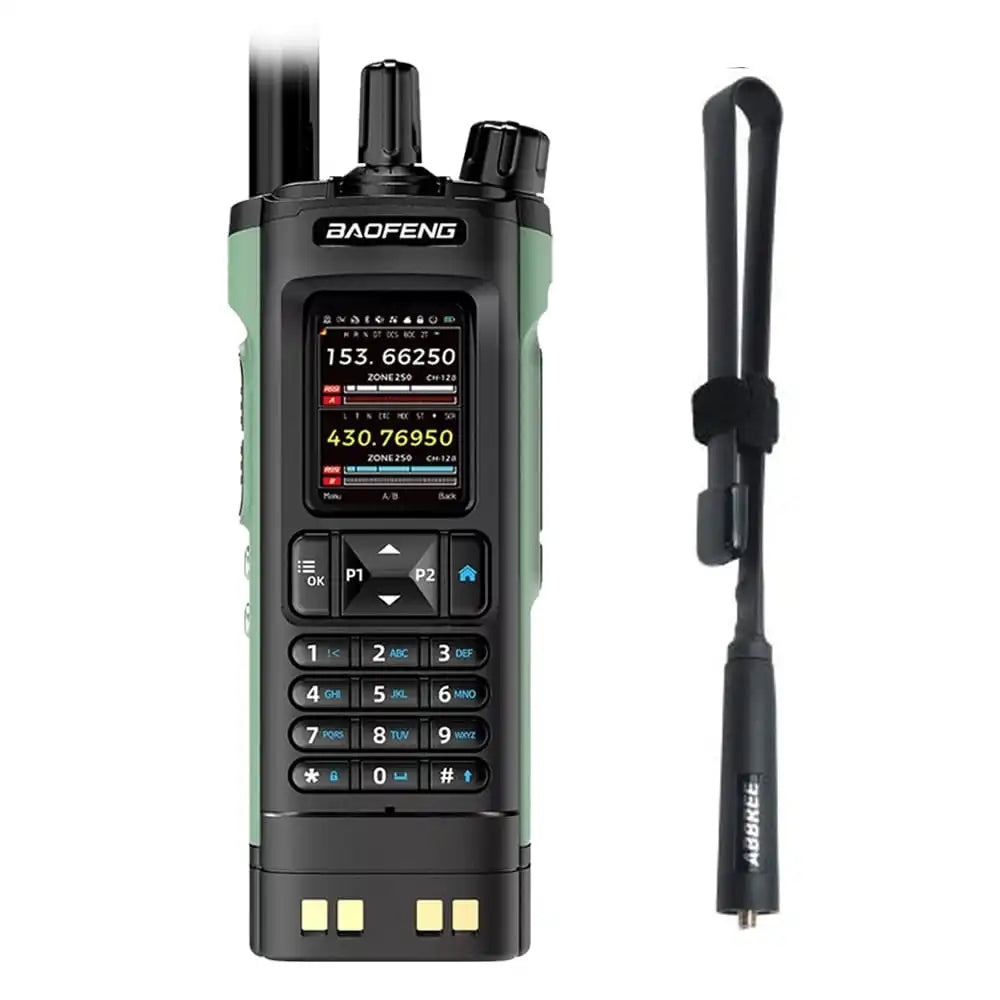 Baofeng DM-32 10W DMR Digital Walkie-Talkie mit GPS und leistungsstarker 47cm CS-Antenne für verbesserte Reichweite und Signalstärke.
