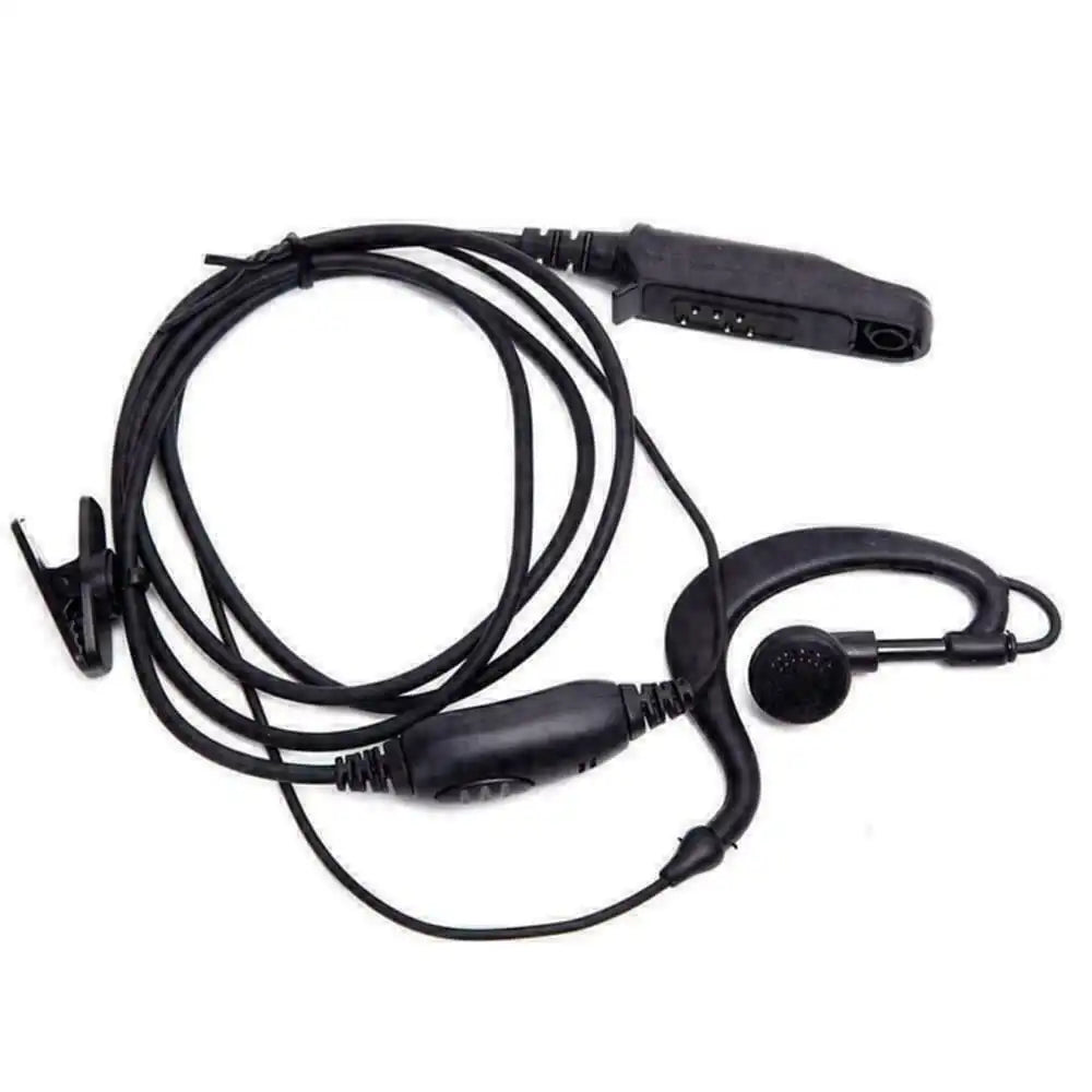 Komplettes Baofeng UV-9R Plus Ohrhörer-Headset mit Kabel, Mikrofon und Klemme.