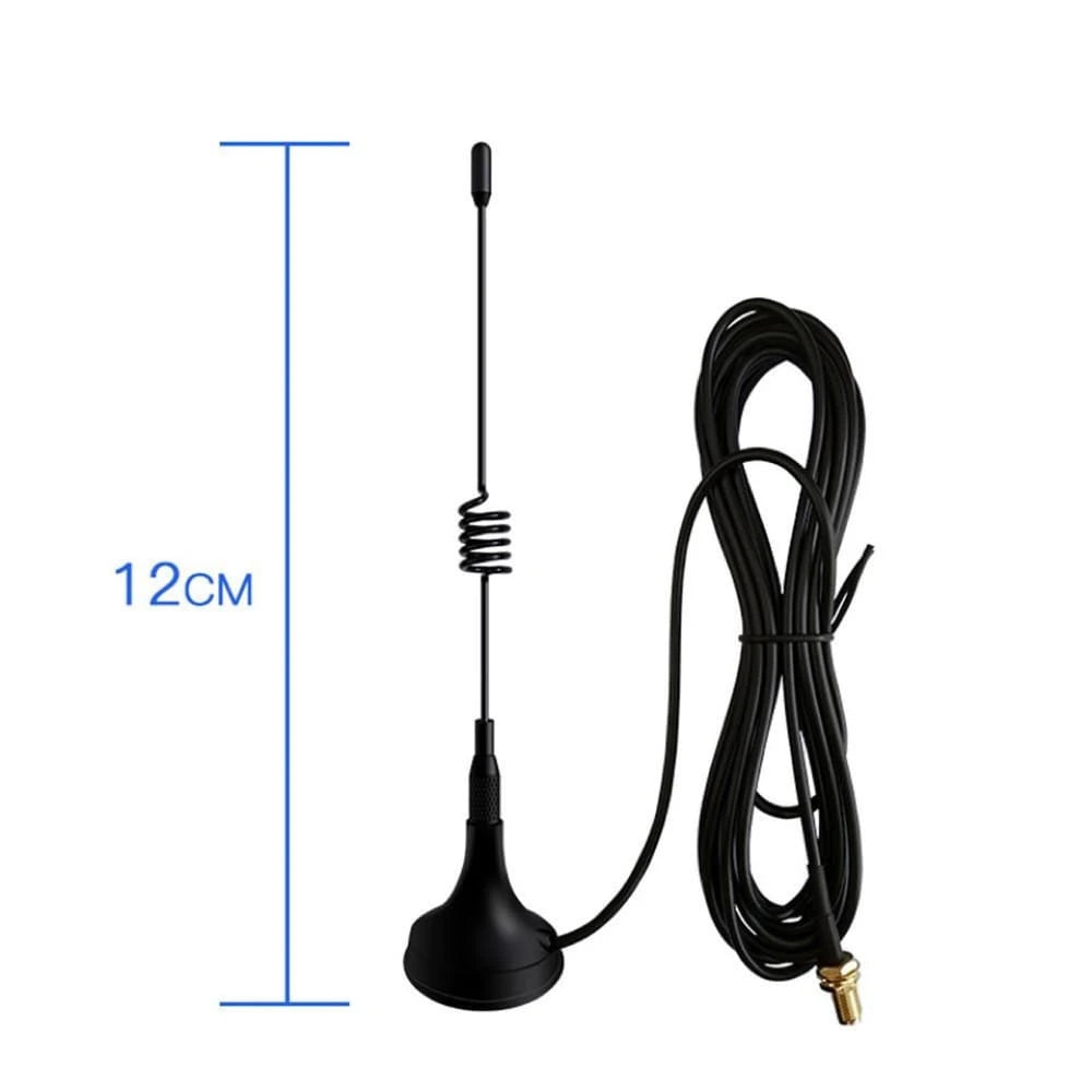 Nahaufnahme des SMA-Female-Anschlusses der Antenne, der für die Verbindung mit dem Radio verwendet wird.