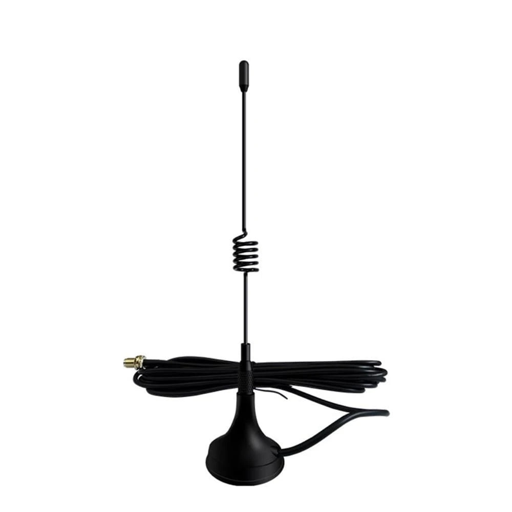 Detailansicht des starken Magnetfußes der Antenne, der eine sichere Befestigung auf Metalloberflächen ermöglicht.