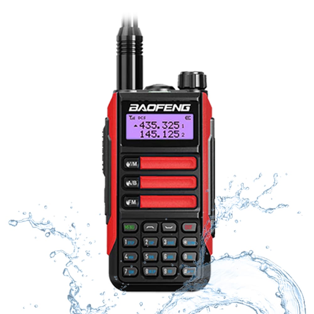 Baofeng UV-16 Pro V2 10W IP68 wasserdichtes Dualband Walkie-Talkie Rot