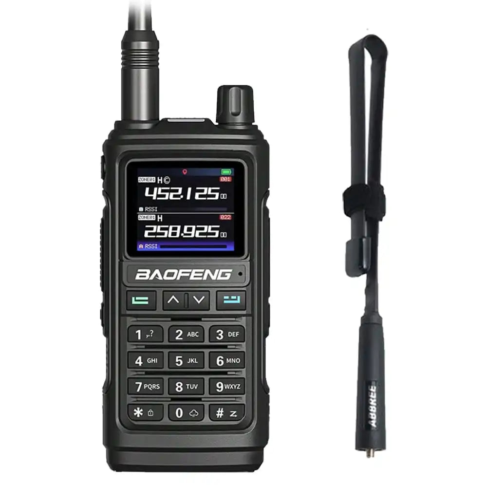 Baofeng UV-17 Pro Multiband Funkgerät Schwarz mit taktischer CS-47cm Antenne für erweiterte Reichweite