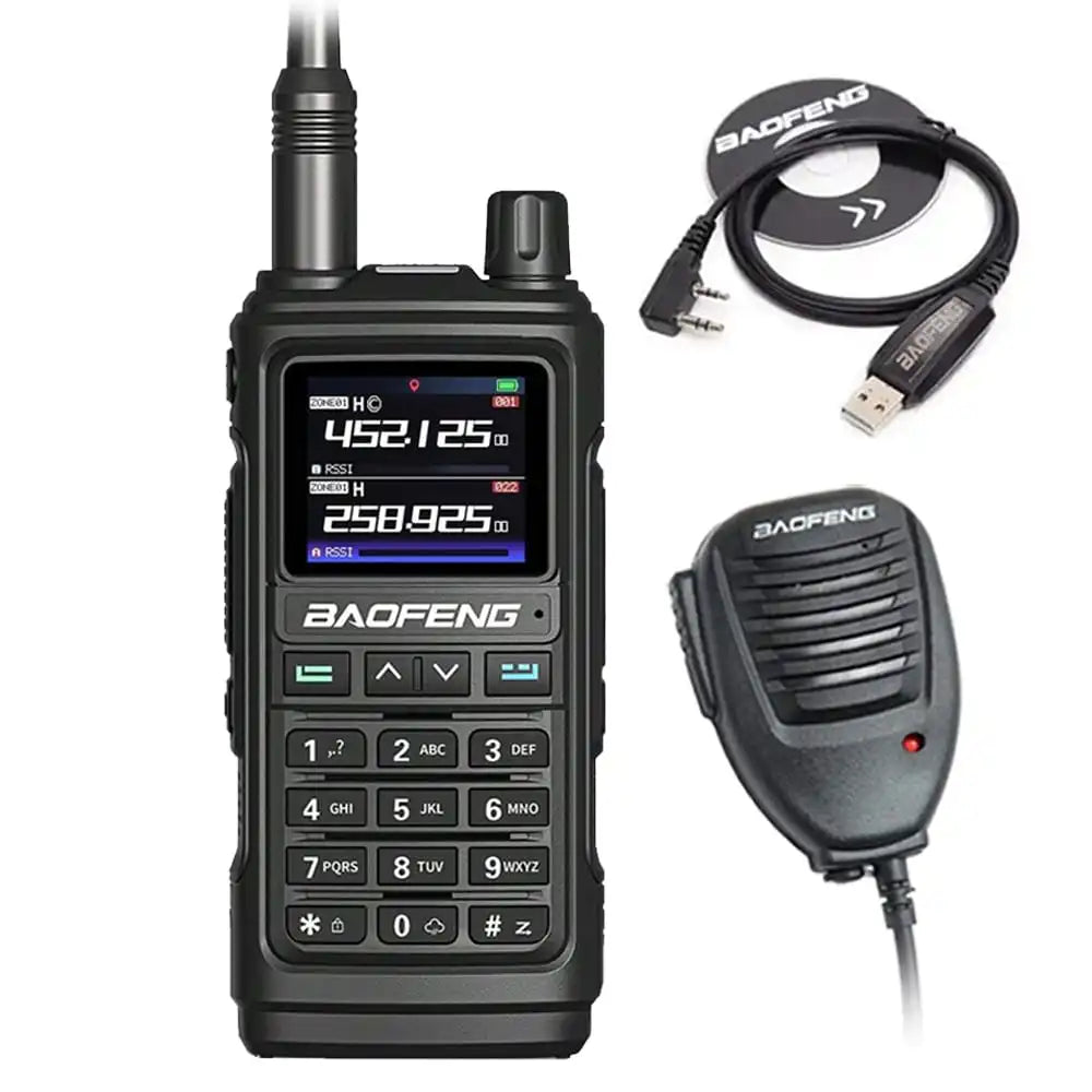 Baofeng UV-17 Pro Multiband Funkgerät Schwarz mit Programmierkabel und Lautsprechermikrofon
