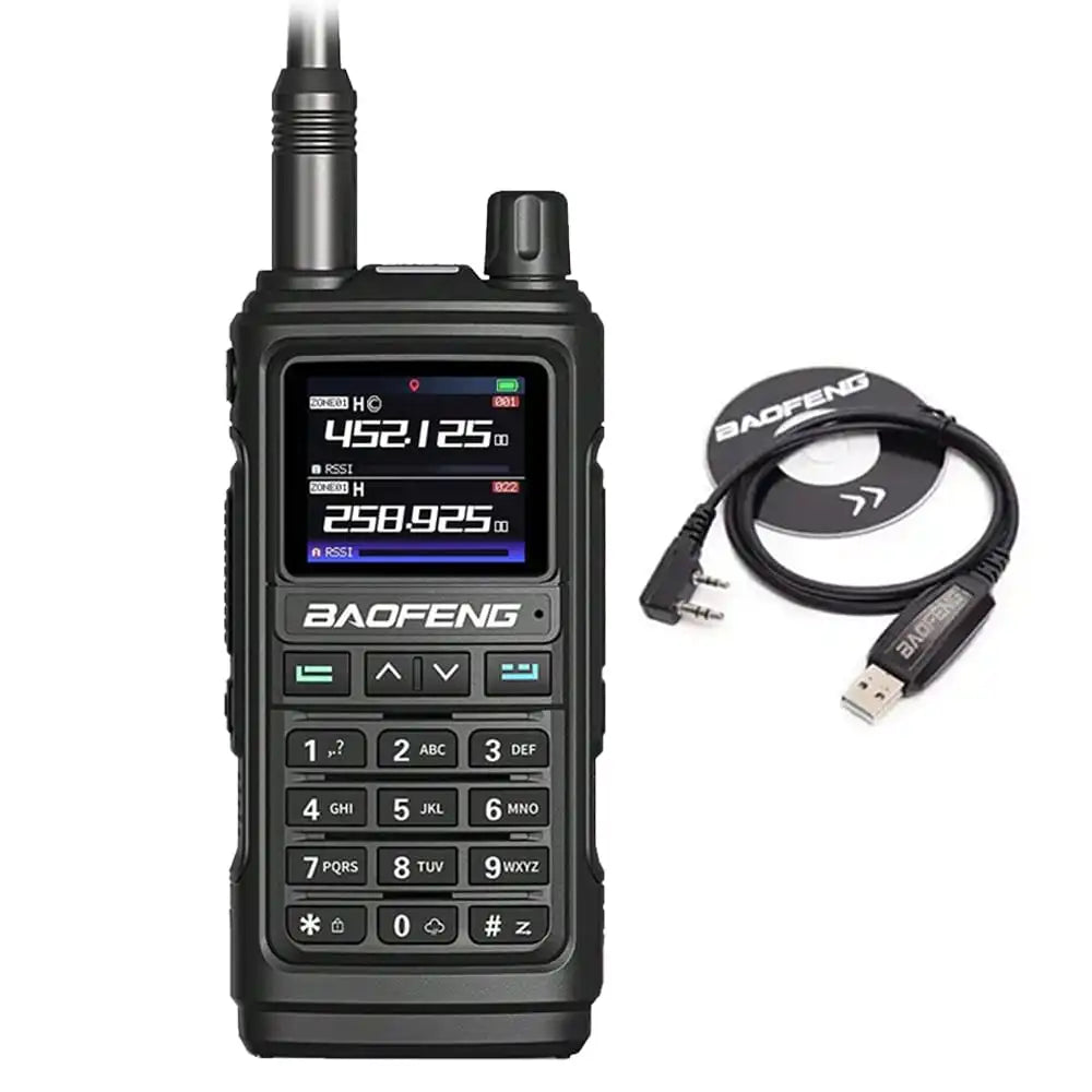 Baofeng UV-17 Pro Multiband Funkgerät in Schwarz mit Programmierkabel für individuelle Einstellungen