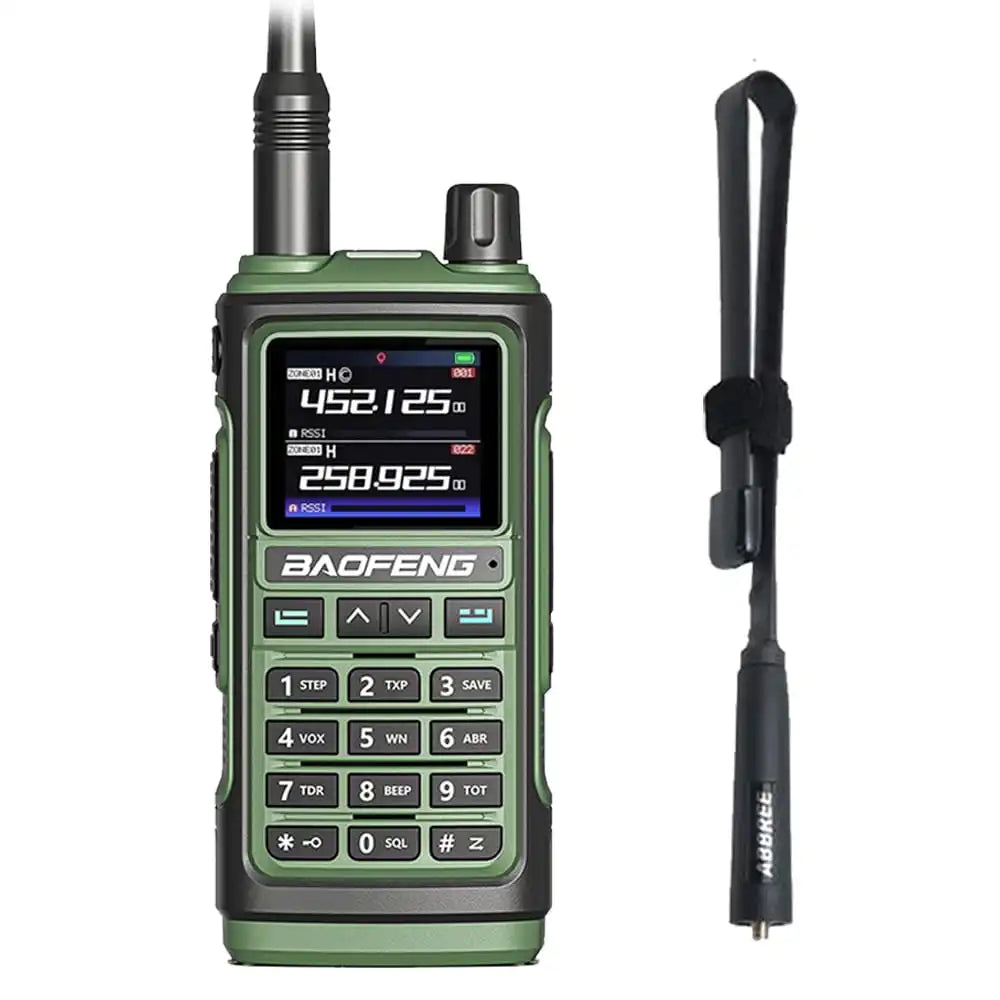 Baofeng UV-17 Pro Multiband Funkgerät grün mit taktischer CS-47cm Antenne für erweiterte Reichweite