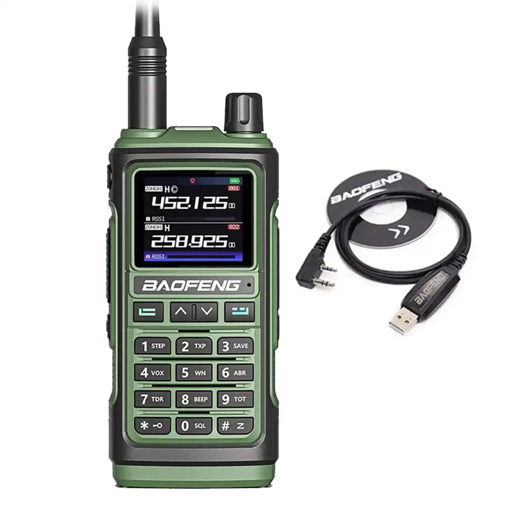 Baofeng UV-17 Pro Multiband Funkgerät in Grün mit Programmierkabel für individuelle Einstellungen