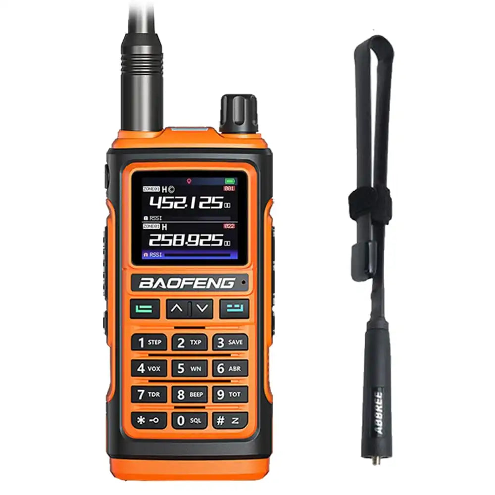 Baofeng UV-17 Pro Multiband Funkgerät Orange mit taktischer CS-47cm Antenne für erweiterte Reichweite
