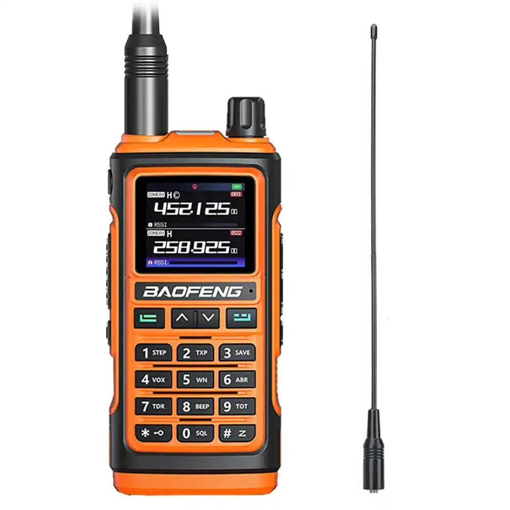 Baofeng UV-17 Pro Multiband Funkgerät in Orange mit NA-771 Antenne für verbesserte Signalstärke