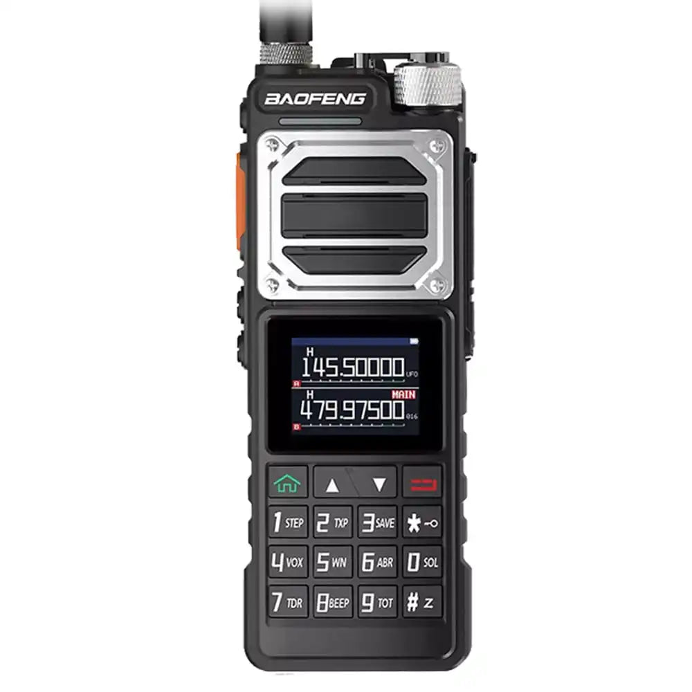 Baofeng UV-25 10W Militär-Walkie-Talkie in Schwarz für große Reichweite.