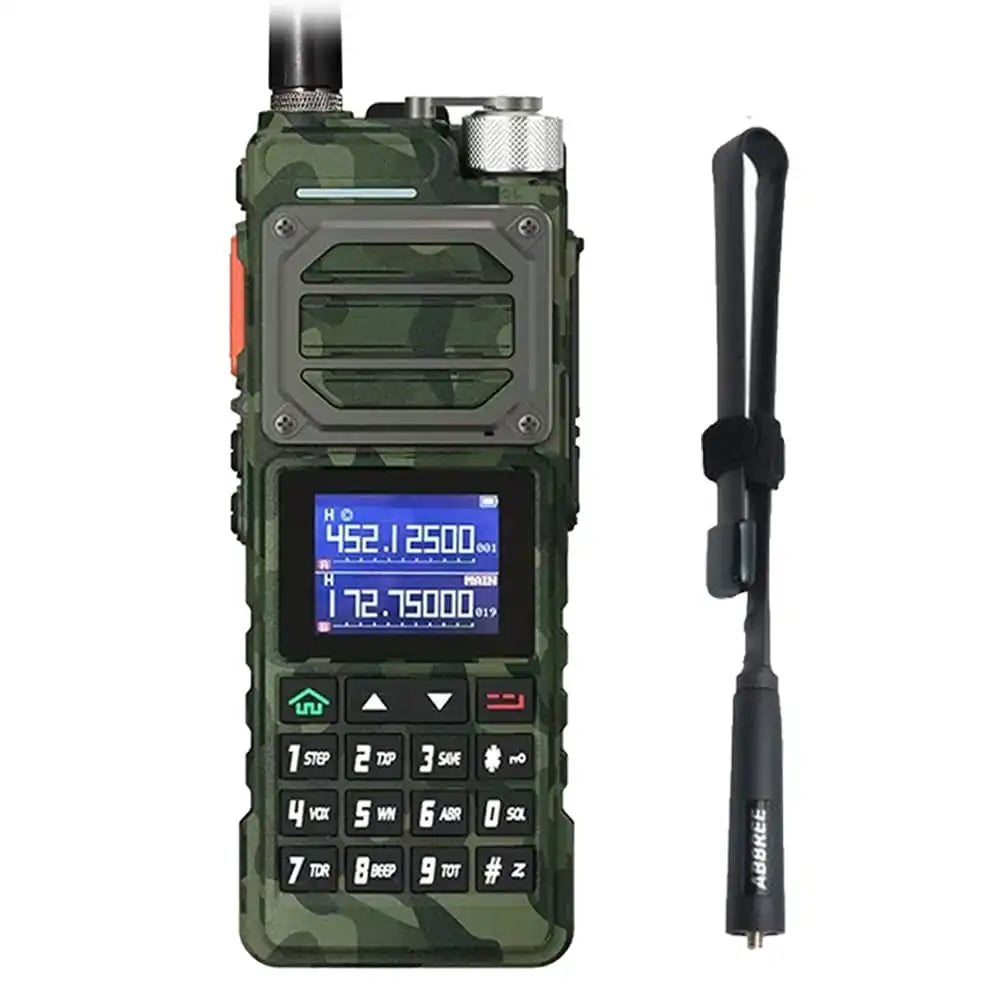 Baofeng UV-25 10W Militär-Walkie-Talkie in Grün mit 47 cm taktischer Antenne.