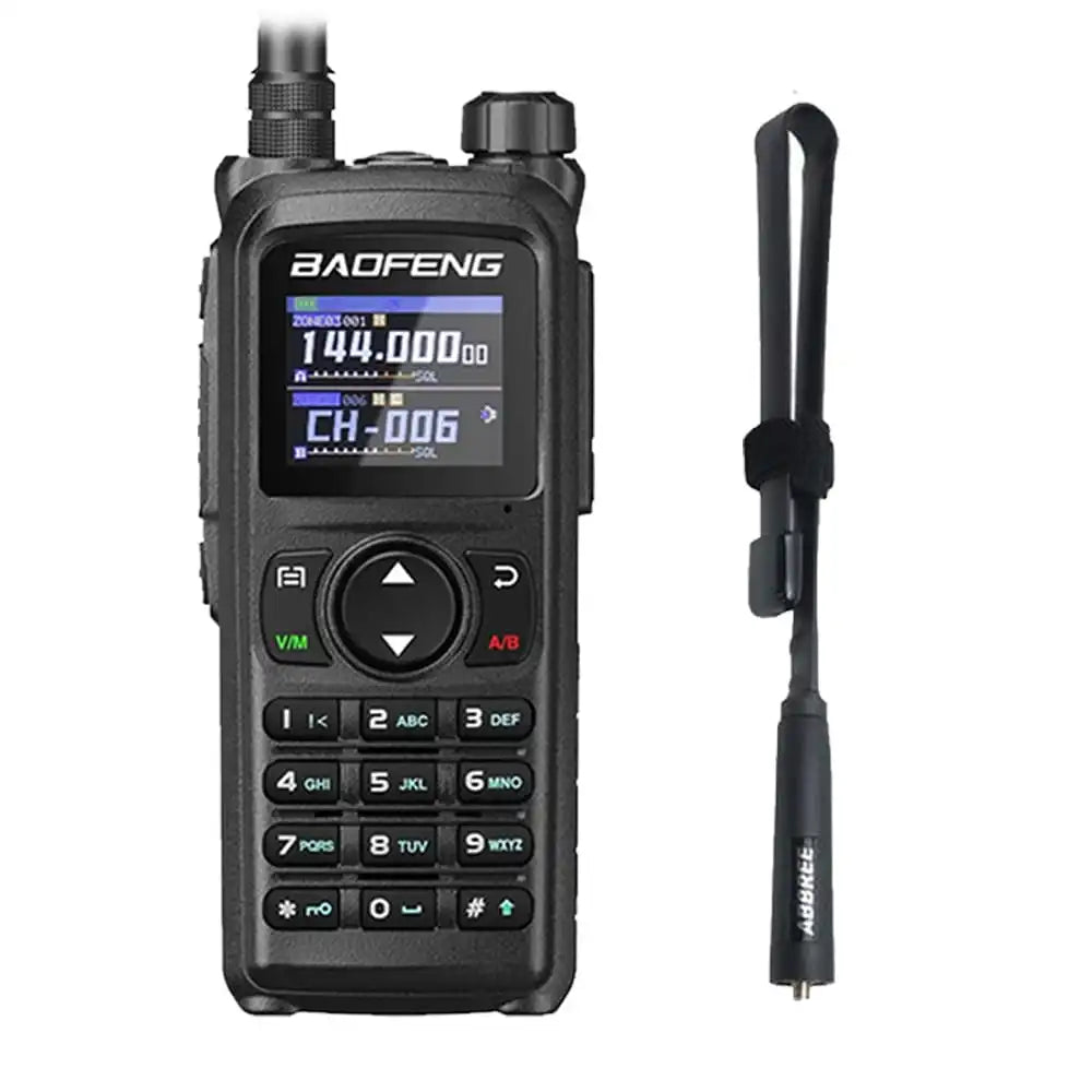 Baofeng UV-28 Pro GPS Bluetooth 10W Walkie-Talkie mit taktischer 47cm Antenne für maximale Reichweite.