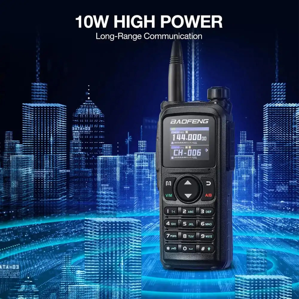 Baofeng UV-28 Pro 10W High-Power Funkgerät für Langstreckenkommunikation in städtischer Umgebung.