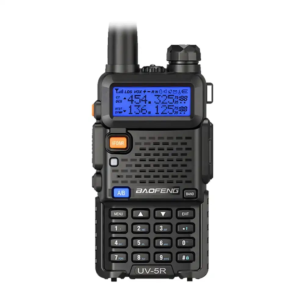 Baofeng UV-5R Dualband-Handfunkgerät in Schwarz, ideal für Outdoor-Aktivitäten