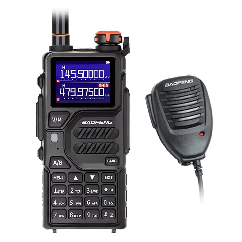 Baofeng UV-K5 Plus 10W Langstrecken-Walkie-Talkie mit externem Lautsprechermikrofon