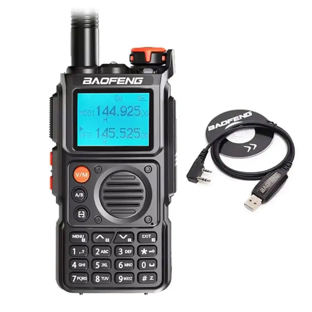 Baofeng UV-K6 Walkie-Talkie Set mit Programmierkabel für einfache Frequenzkonfiguration und erweiterte Funktionen