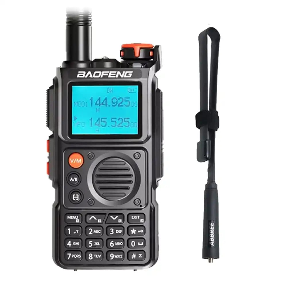 Baofeng UV-K6 Multi-Band Walkie-Talkie mit taktischer 47cm Antenne für maximale Reichweite und Outdoor-Einsätze