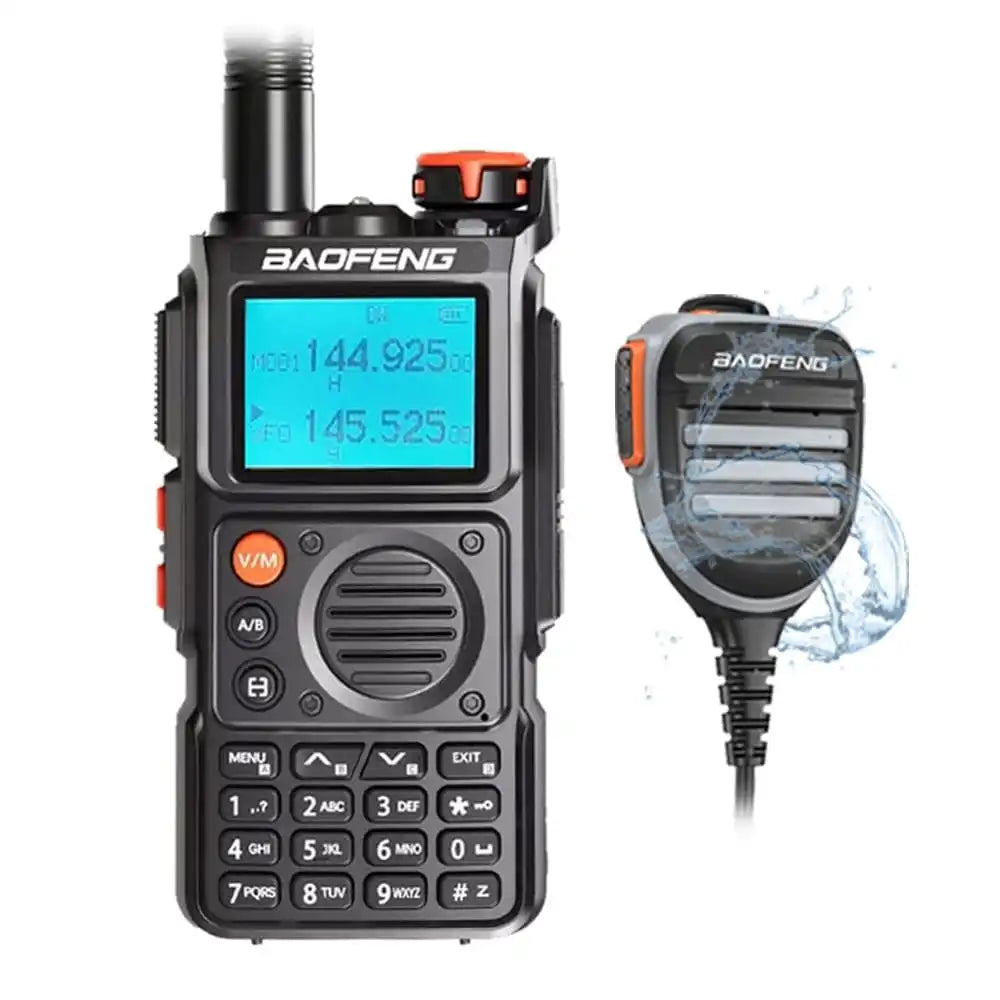 Baofeng UV-K6 Walkie-Talkie mit wasserdichtem Lautsprecher-Mikrofon, ideal für Outdoor- und Schlechtwetterbedingungen