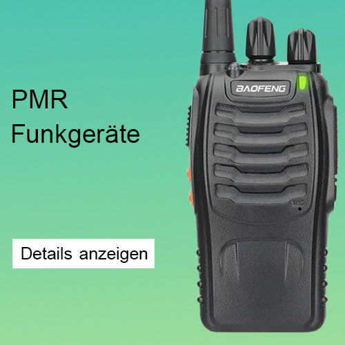 Baofeng PMR Funkgerät, lizenzfreies Walkie-Talkie für den privaten Gebrauch. Kompaktes Design und einfach zu bedienen, ideal für Freizeitaktivitäten und Outdoor-Einsatz.