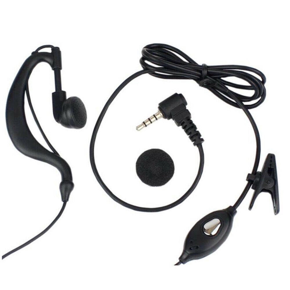 Baofeng Headset mit 1-Pin-Anschluss, ergonomischem Ohrhörer, Mikrofon mit Ansteck-Clip und PTT-Taste. Kompatibel mit BF-T1, T388 und anderen Funkgeräten.