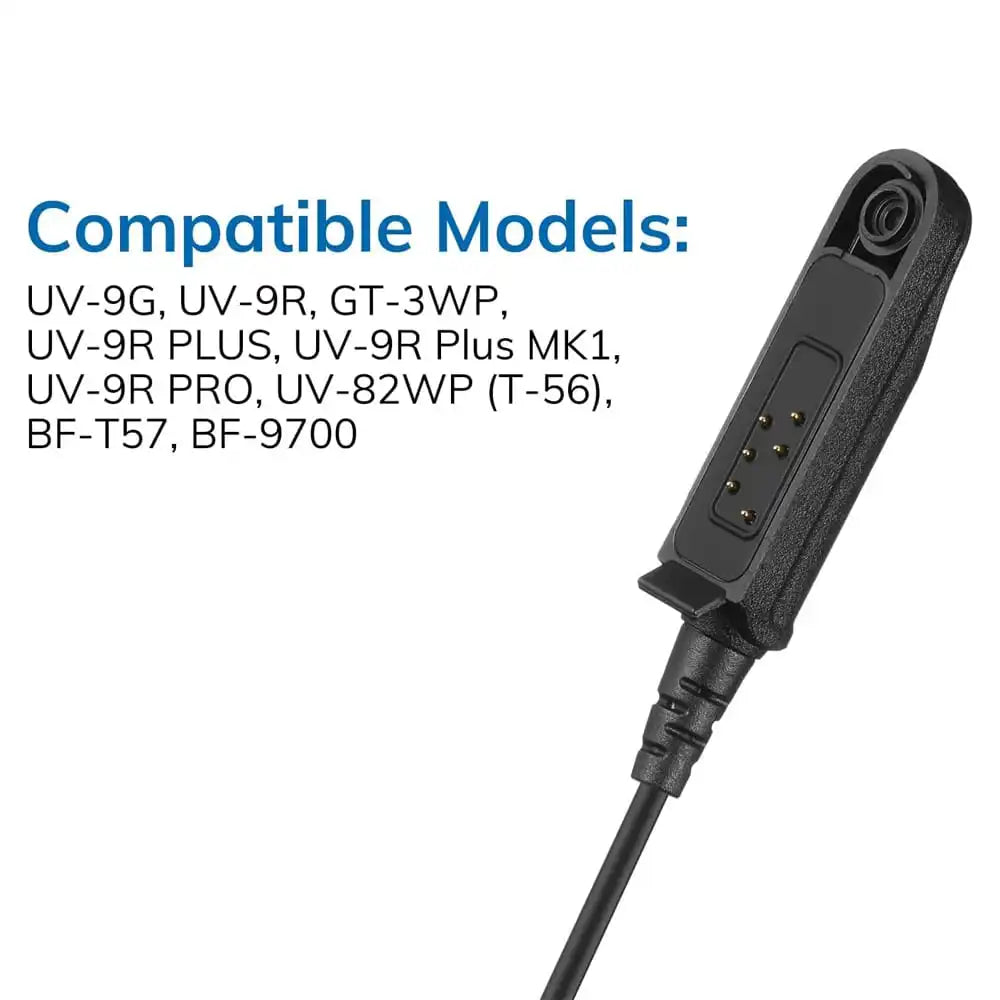 Nahaufnahme des Baofeng Funkmikrofon, UV-XR/UV-98 Pro/UV-9R Pro/UV-9R/UV-9R Plus/R760/T-57/A58/BF-N9/BF-9700/GT-3WP/UV-5S kompatibel
